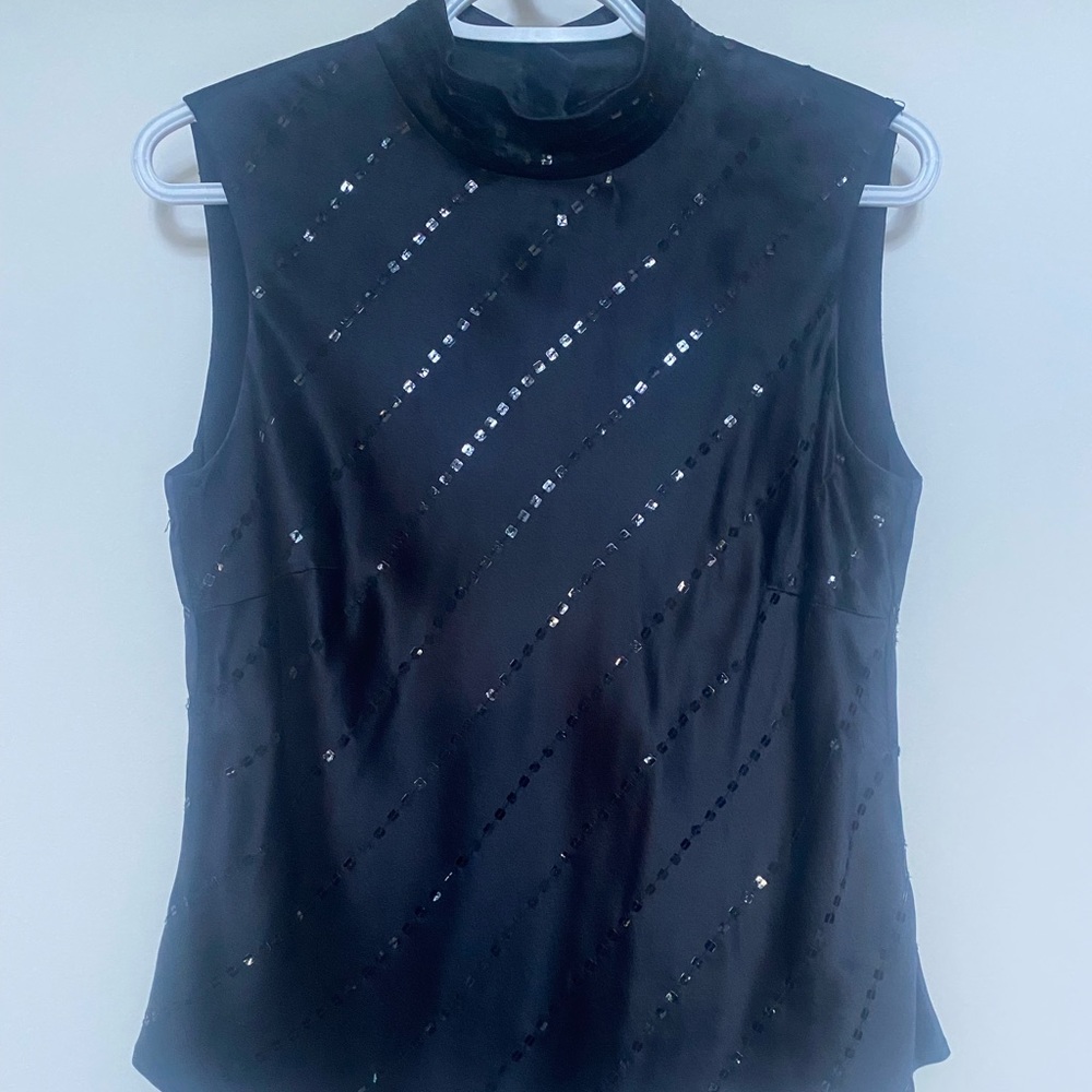 Sleeveless silk top
